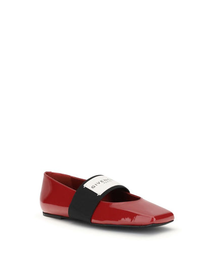 Givenchy Red Leather Ballet Flats