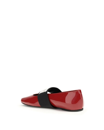 Givenchy Red Leather Ballet Flats