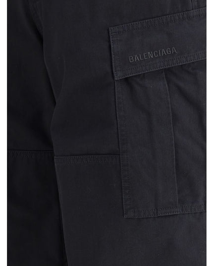 Balenciaga Black Cotton Cargo Pants