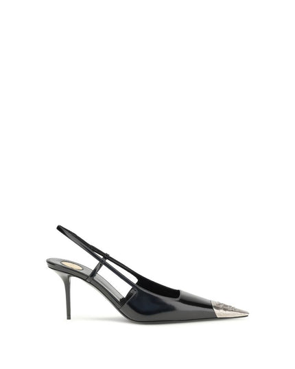 Saint Laurent Black Leather High Heel Pumps