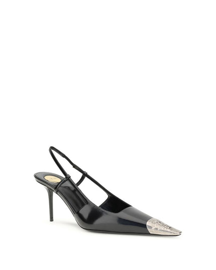 Saint Laurent Black Leather High Heel Pumps