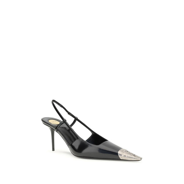 Saint Laurent Black Leather High Heel Pumps