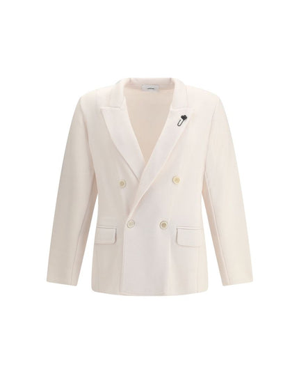 Lardini Cream Wool Coat