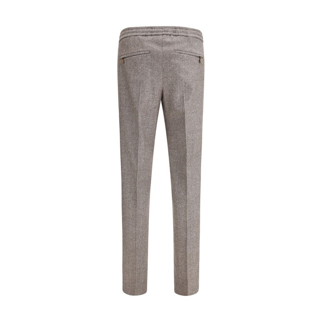 PT Torino Brown Fleece Wool Casual Pants