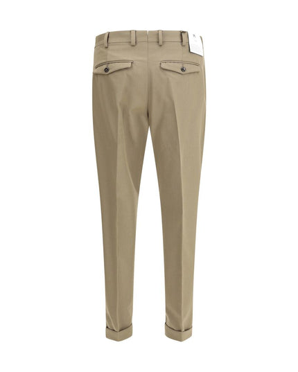 PT Torino Green Fleece Wool Dress Pants