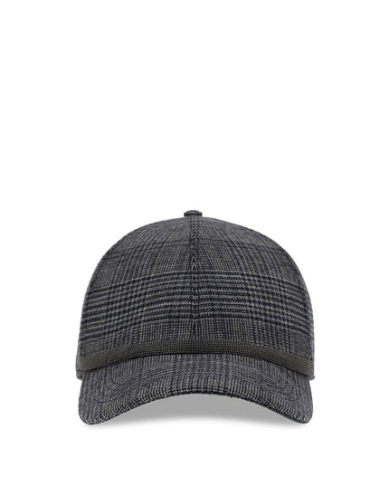 Brunello Cucinelli Gray Fleece Wool Cap (Baseball Hat)