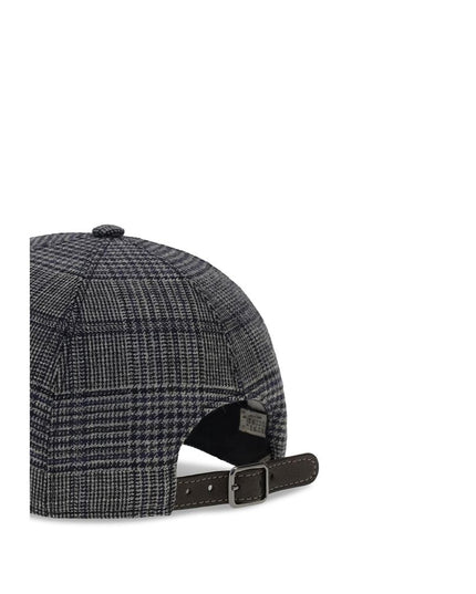 Brunello Cucinelli Gray Fleece Wool Cap (Baseball Hat)