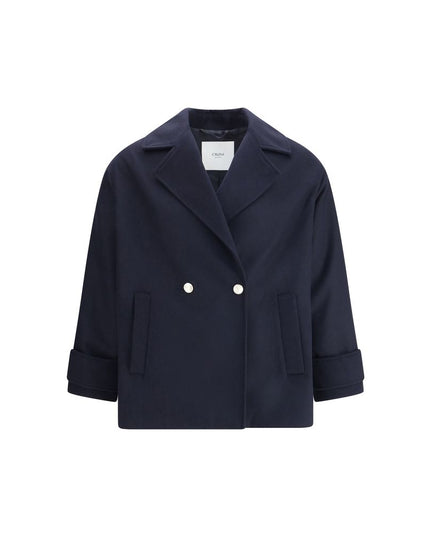 Cruna Blue Fleece Wool Coat