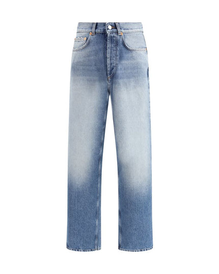 Magliano Blue Cotton Relaxed Fit Jeans