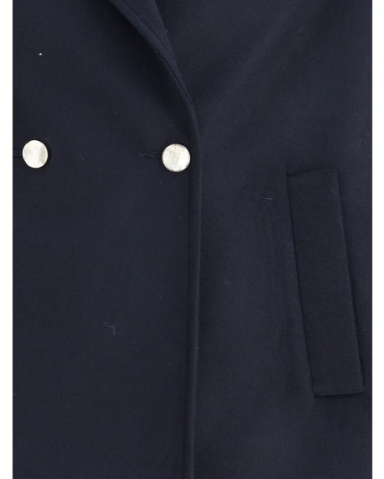 Cruna Blue Fleece Wool Coat