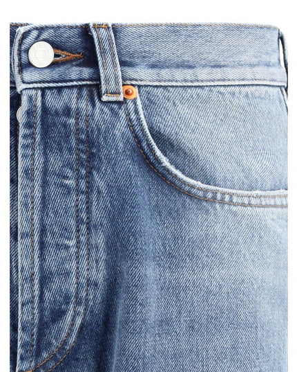 Magliano Blue Cotton Relaxed Fit Jeans