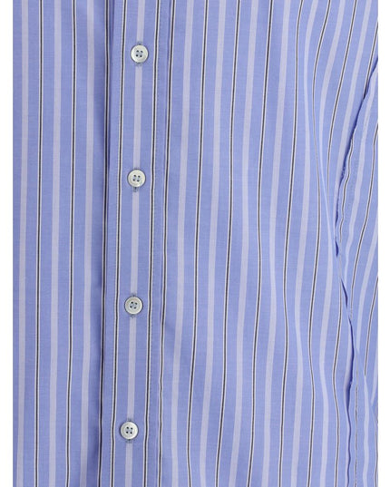 Margiela Blue Cotton Pattern Shirt