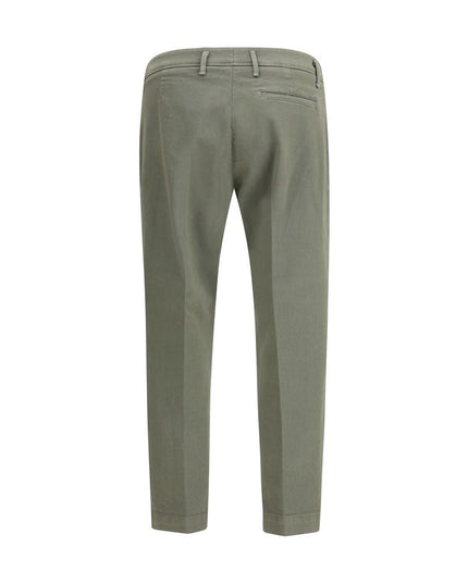 Cruna Green Cotton Casual Pants