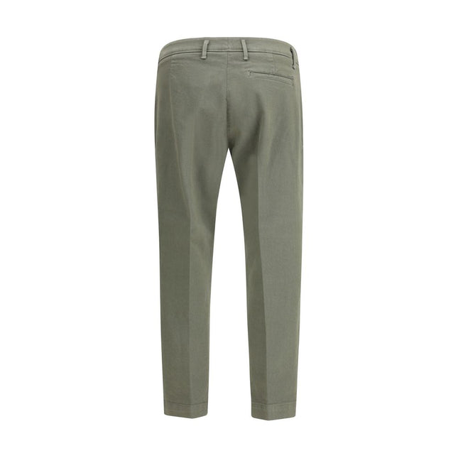 Cruna Green Cotton Casual Pants