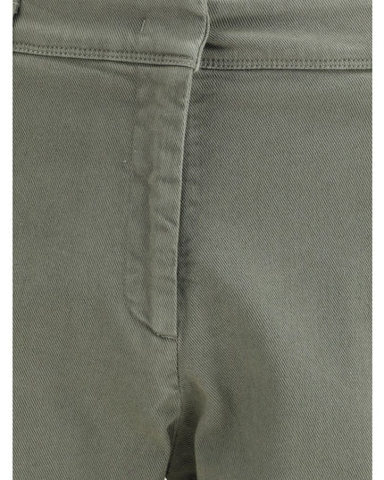 Cruna Green Cotton Casual Pants