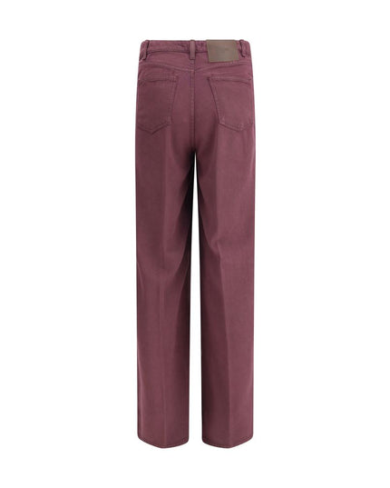 Cruna Purple Tencel Relaxed Fit Jeans