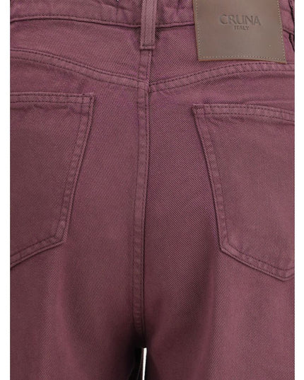 Cruna Purple Tencel Relaxed Fit Jeans