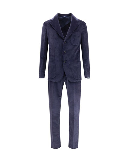 Gi Capri Blue Cotton Two-Piece Suit