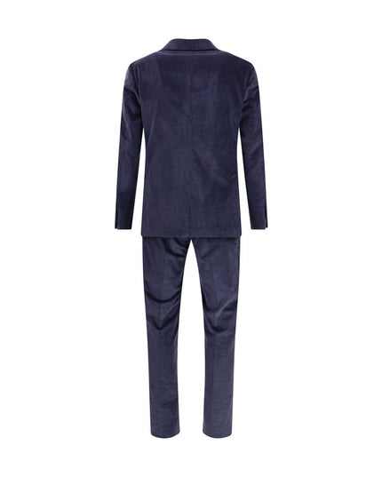 Gi Capri Blue Cotton Two-Piece Suit
