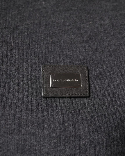 Dolce & Gabbana Gray Logo Full Zip Hooded Sweatshirt Sweater