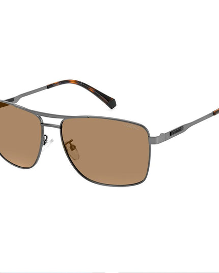 Polaroid Gray Stainless Steel Sunglasses