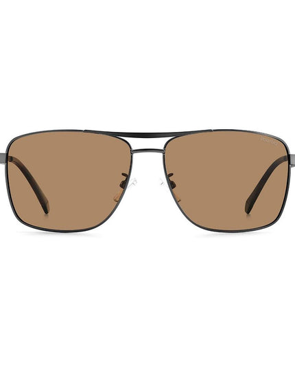 Polaroid Gray Stainless Steel Sunglasses