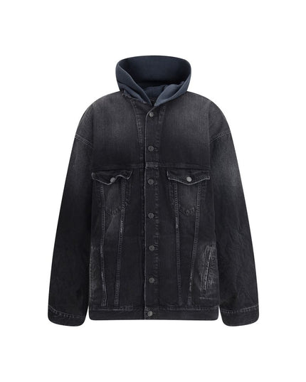 Balenciaga Black Cotton Denim Jacket
