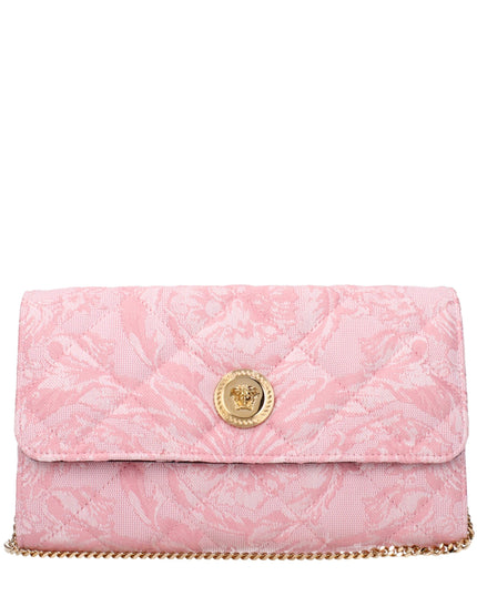 Versace Pink Fabric Clutch Bag