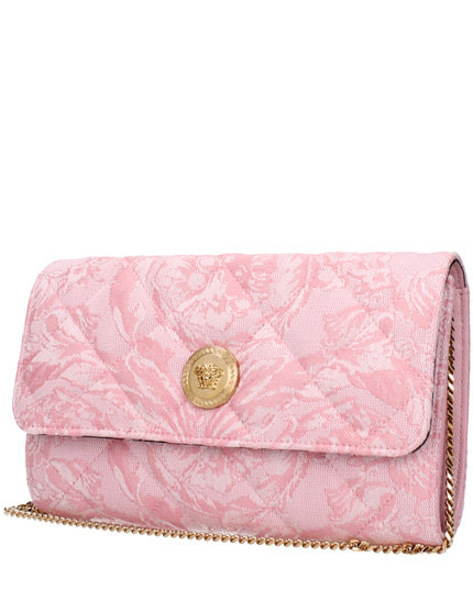 Versace Pink Fabric Clutch Bag