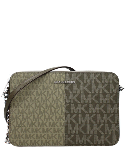 Michael Kors Green Fabric Crossbody Bag