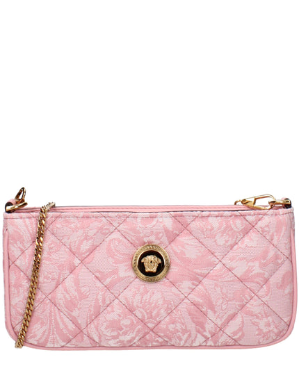 Versace Pink Fabric Crossbody Bag