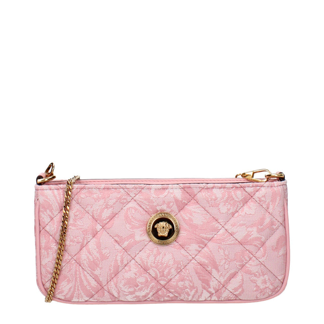Versace Pink Fabric Crossbody Bag
