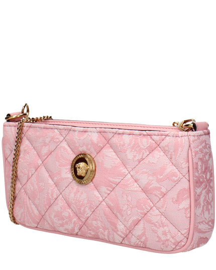 Versace Pink Fabric Crossbody Bag