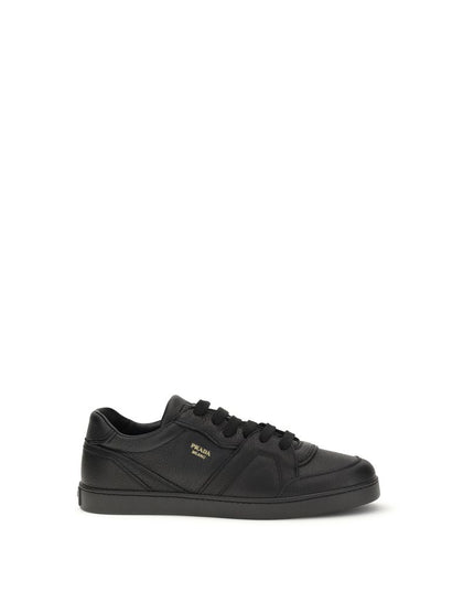 Prada Black Calf Leather Bos Taurus Sneakers