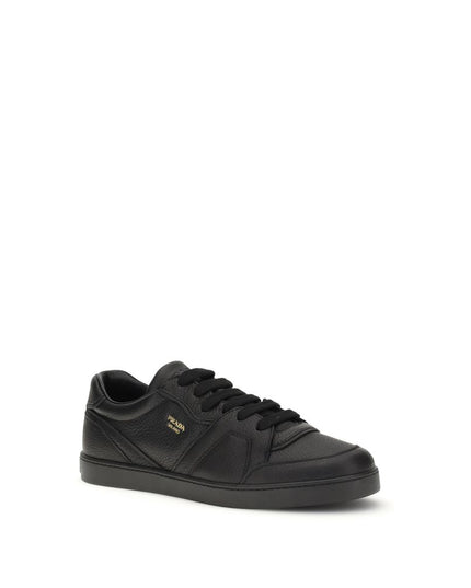 Prada Black Calf Leather Bos Taurus Sneakers