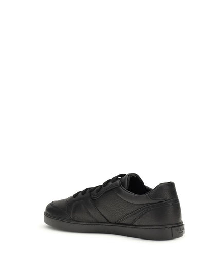 Prada Black Calf Leather Bos Taurus Sneakers