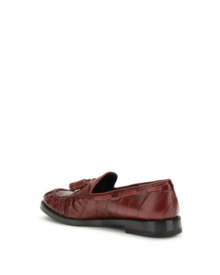 Fratelli Rossetti Bordeaux Rubber Slip-On Loafers