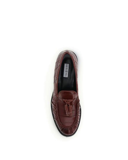 Fratelli Rossetti Bordeaux Rubber Slip-On Loafers