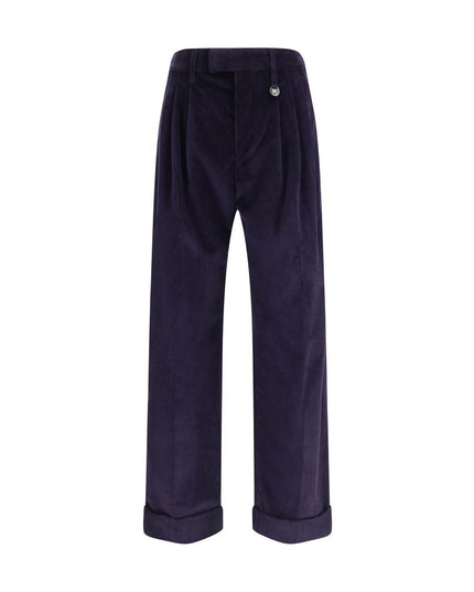 Burberry Blue Cotton Pants