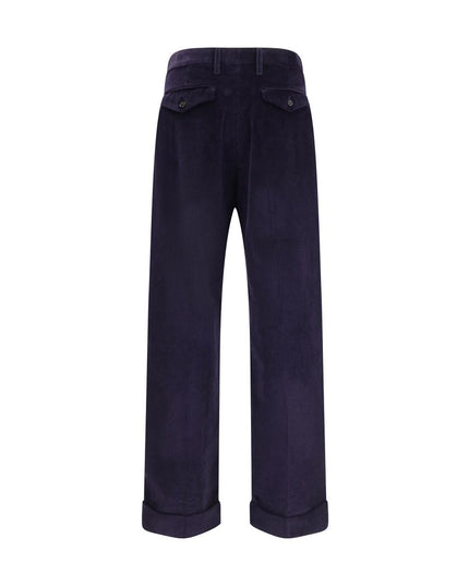 Burberry Blue Cotton Pants