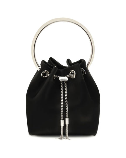 Jimmy Choo Black Silk Backet Bag
