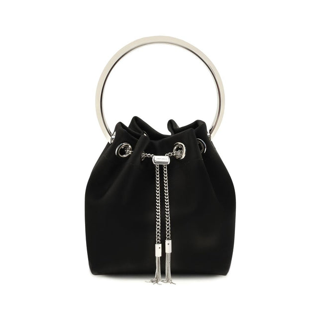 Jimmy Choo Black Silk Backet Bag