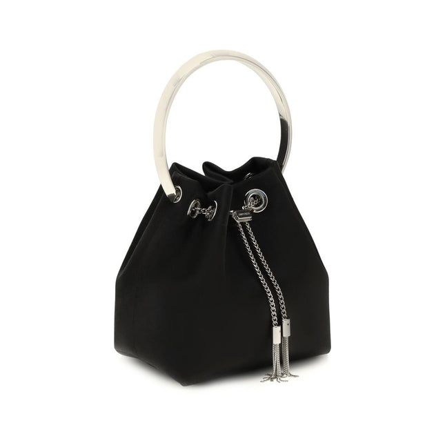 Jimmy Choo Black Silk Backet Bag