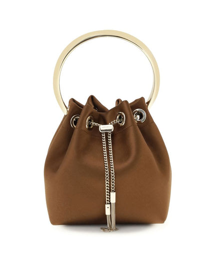 Jimmy Choo Brown Silk Backet Bag