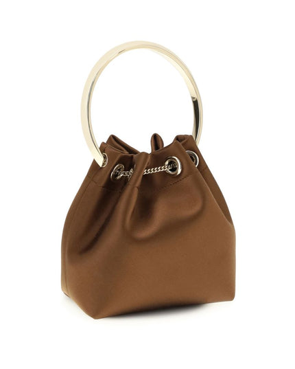Jimmy Choo Brown Silk Backet Bag