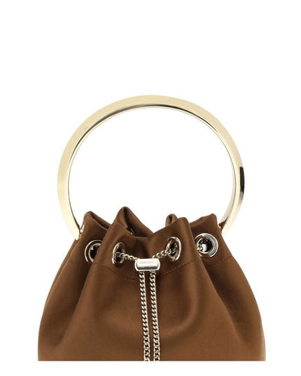 Jimmy Choo Brown Silk Backet Bag