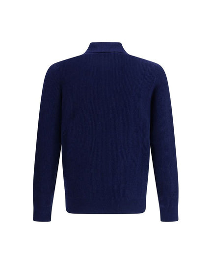 Brunello Cucinelli Blue Cashmere Polo Shirt