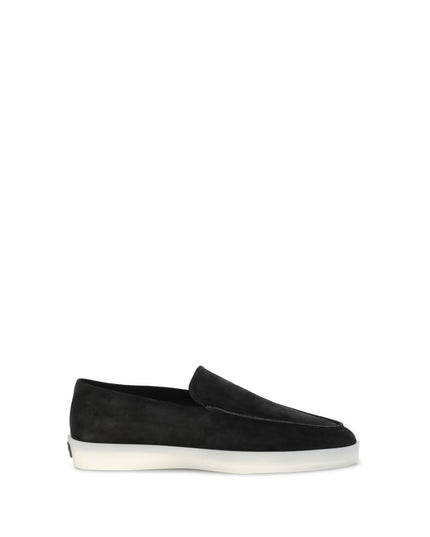 Fear Of God Black Leather Slip-On Loafers