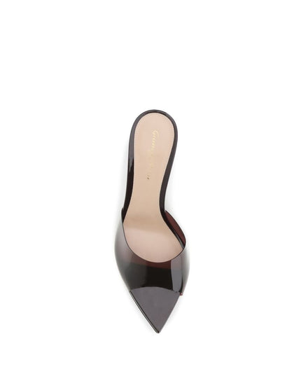 Gianvito Rossi Bordeaux Polyurethane Stiletto Heel Sandals