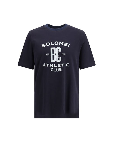 Brunello Cucinelli Blue Cotton T-Shirt